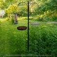 thumbnail image 3 of Wildlife Friend I Bird Feeding Station Made of Weatherproof Metal, Height 75 in - Complete Set Including Bird Drinks and Feeding Plates for mealworm Grains Peanuts, Bird Bath [Black], 3 of 7