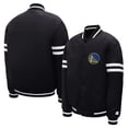 thumbnail image 3 of Youth Starter  Black Golden State Warriors Satin Full-Snap Varsity Jacket, 3 of 3
