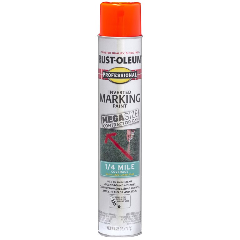 Fluorescent Red-Orange, Rust-Oleum Professional Mega Marking
