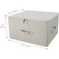 thumbnail image 2 of Bacs de Rangement Pliables avec Couvercles, Cubes de Rangement, Rangez Votre Garde-Robe, Beige, Ensemble de 2, 2 of 7