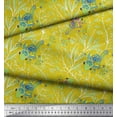 thumbnail image 2 of Soimoi Polyester Crepe Fabric Dot,Leaves & Lizard Reptile Printed Fabric 1 Yard 52 Inch Wide, 2 of 3