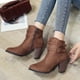 thumbnail image 4 of NECHOLOGY Botas Mujer Adulto Femenino Zapatos Botines de mujer Tacones pesados Botas grandes de otoño e invierno Botas de moda Tacones altos para mujer Botines cálidos para mujer (Brown, 8.50), 4 of 5