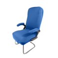 thumbnail image 4 of Funda elástica para silla de ordenador con funda extraíble suave y lavable a máquina, funda para sillón de oficina de poliéster a prueba de polvo para azul Gloria funda para sillas de oficina, 4 of 9