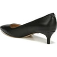 thumbnail image 4 of Sam Edelman Dori Black Leather Slip On Pointed Toe Kitten Heel Fashion Pumps (Black Leather, 5), 4 of 6