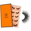 DYSILK Fluffy False Eyelashes Cat-Eye Fluffy Faux Mink Lashes 8D Wispy Lashes 5 Pairs Eyelashes Pack Multipack,16mm