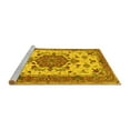 thumbnail image 2 of Ahgly Company Machine Washable Indoor Square Persian Yellow Traditional Area Rugs, 6' Square, 2 of 4