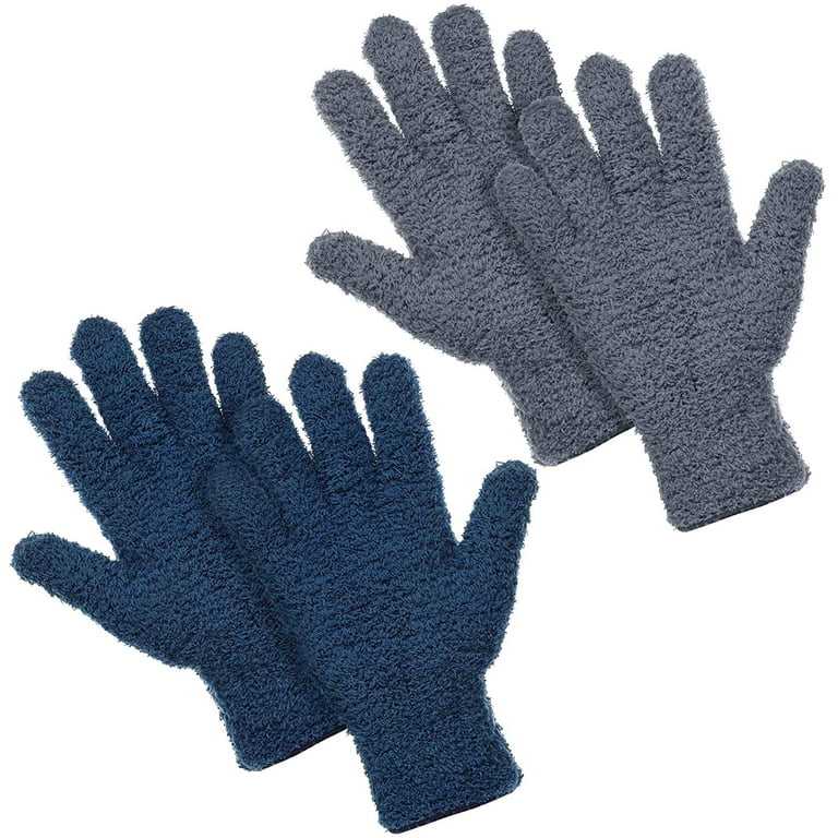 2 Pairs Microfiber Auto Dusting Cleaning Gloves Washable Cleaning Mittens  for Kitchen House Cleaning Cars Trucks Mirrors Lamps Blinds Dusting Cleaning  