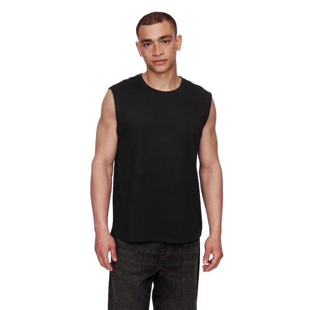Camiseta sin mangas suave para hombres GAP negra talla M