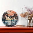 thumbnail image 2 of Wall Clock Palm Tree 10 Inch Silent Non Ticking Quality Quartz Battery Operated Digital Round Easy to Read for Home Office Kitchen Home Decor, 2 of 7