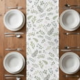 thumbnail image 6 of Green Leaves Summer Table Runner - 72 Inch Long, Kitchen Dining Table Runner Dresser Scarves, Pastoral Plants Herbs Rustic Farmhouse Decor for Coffee Tables Wedding Party Banquet, 6 of 8