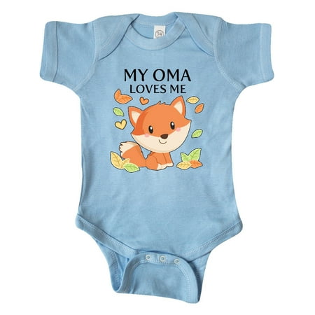 

Inktastic My Oma Loves Me- little fox Gift Baby Boy or Baby Girl Bodysuit