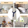 thumbnail image 5 of iMucci 4 Pack Curtain Tiebacks with Pearl Decoration, Convenient Drape Tie Backs Holdbacks Rope Holders for Lace, Sheer or Heavy-Duty Curtains, Blue, 5 of 8