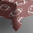 thumbnail image 3 of Maroon Footballs Pattern Rectangle Tablecloth 60"x84",Waterproof Polyester Rectangle Table Cloth, Wipeable Spillproof Polyester Tablecloth for Dining, Camping, Indoor and Outdoor, 3 of 5