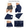 thumbnail image 6 of ValueVibe Womens Flare Yoga Pants with Pockets Bootcut Yoga Leggings High Waist Tummy Control Workout Pants, Navy 2XL, 6 of 8