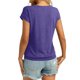thumbnail image 5 of Sudadera con cremallera,Camiseta informal de manga corta con cuello en V para mujer, blusa de poliéster suave, tejido transpirable, uso diario, para uso doméstico e informal, sopatenor, 5 of 9