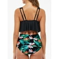 thumbnail image 4 of Women Two Pieces Swimsuit Ruffles Print Bikini Set Bathing Suits Swimwear, 4 of 8