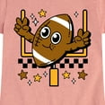 thumbnail image 3 of Instant Message - Football And Goalpost - Toddler & Youth Girls Short Sleeve Graphic T-Shirt, 3 of 6