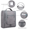 thumbnail image 5 of WANDF Hanging Toiletry Bag for Women,Shave Bag for Men, Multi-Compartment Cosmetic Bag with Hook, Portable Dopp Kit Organizer, Makeup Bag for Travel,Business Trip,Bathroom(Grey), 5 of 7