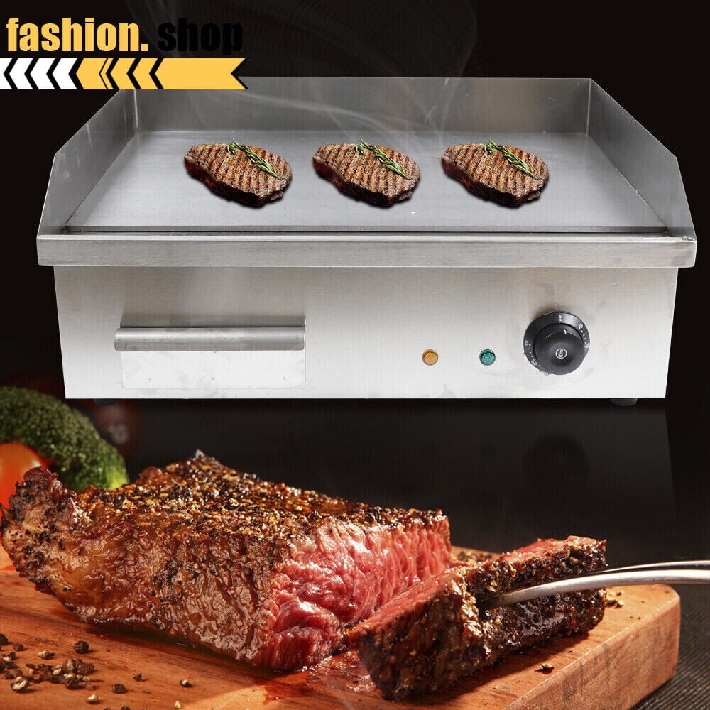 3000W 22 Commercial Electric Countertop Griddle Flat Top Grill Hot Plate BBQ Fried Steak Hand Pancakes Fried Tofu Fried Noodles Walmart