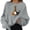Halloween sweatshirt A217 Grey, variant on FASHOFT Cute Halloween Sweatshirt for Women Ghost Graphic Oversized Sweater Long Sleeve Crew Neck Pullover Tops Fall Winter Casual Holiday Hoodie Beige M