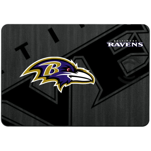 Keyscaper Baltimore Ravens 15W Fast Wireless Charger and Mouse Pad