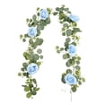 thumbnail image 2 of Guirnalda de flores artificiales colgantes, enredadera floral, decoración de boda, multifuncional Azul, 2 of 7