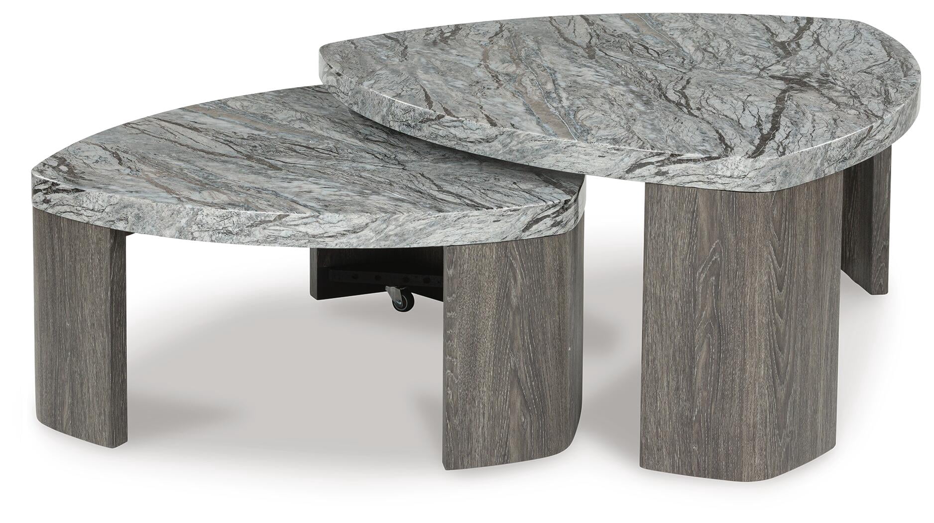 Signature Design By Ashley Surmour Stacked Cocktail Table in Gray