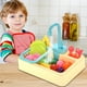 thumbnail image 1 of Juguete de fregadero de cocina HUOGUO con agua corriente, 19 piezas para niños, 1 of 5