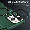 thumbnail image 4 of ELEHOLD Hybrid Rugged Magnetic Case for iPhone 14, Shockproof Anti-fall Dual-layer Protector Case,Non-Slip Rugged Magnetic Soft TPU Bumper Hard PC Back Cover Case, darkgreen, 4 of 8