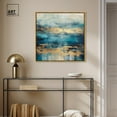 thumbnail image 3 of Mermaid Lagoon Canvas Colorful Abstract Wall Art by Art Remedy, Gold Frame, 30" x 30", 3 of 7