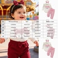thumbnail image 3 of UAYOTSE Infant Baby Girl Outfits Ruffle Bear Long Sleeve Romper Bodysuit Tops Pants Set Cute Fall Winter Clothes Size 12-18 Months, 3 of 9