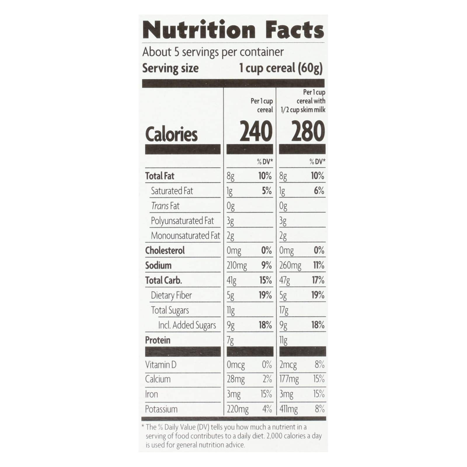 Flax Plus Organic Maple Pecan Crunch Cold Cereal, 11.7 Ounce -- 12 per Case.