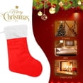 thumbnail image 4 of Coolnut Christmas Stocking Personalized Solid Color Large Candy Stocking Hanging Gift Xmas Stockings Decoration 2 PCS for Family Holiday Party Ornaments Decor Fireplace, 4 of 7