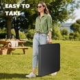 thumbnail image 3 of Zimtown 6FT Portable Folding Table – Lightweight Plastic Camping & Dining Table with Built-In Carry Handle for Indoor/Outdoor Use, Black, 3 of 8