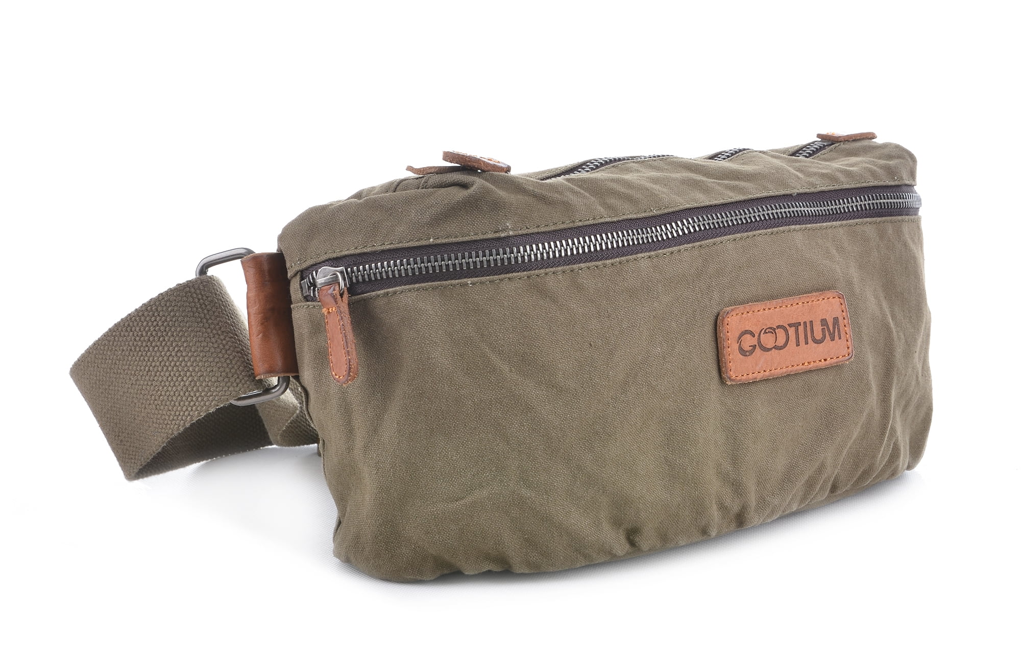 Gootium Vintage High Density Canvas Waist Pack Bag Fanny Pack, Black