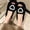 Black, variant on JUSLIO Womens Slippers Fuzzy Plush Flat Sole Non Slip Indoor House Slippers Open Toe Slides Slip On Slippers Black