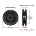 thumbnail image 2 of Flyshop Black Double-sided Synthetic Rubber Grommets Wire Protection, 4-Pack Round Rubber Hole Plugs, 16 mm 5/8" Drill Hole, 14 mm 9/16" ID, 2 of 7