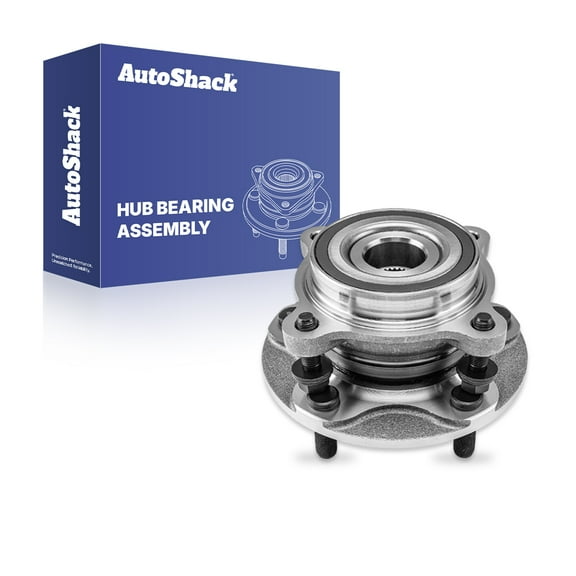 AutoShack Front Wheel Bearing Hub Assembly with ABS Driver or Passenger Side Replacement for 2007-2015 2016 2017 2018 Toyota Tundra 2008-2018 Sequoia 4.0L 4.6L 4.7L 5.7L V6 V8 4WD 5 Lugs HB615204