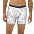 thumbnail image 2 of Cauagu Hand Drawn Snake Print Men's Boxer Briefs, Funny & Cute Underwear Elastic Waistband Briefs Ideal Gift for Men,1-Pack, 2 of 7