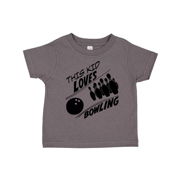 Inktastic This Kid Loves Bowling Boys or Girls Toddler T-Shirt