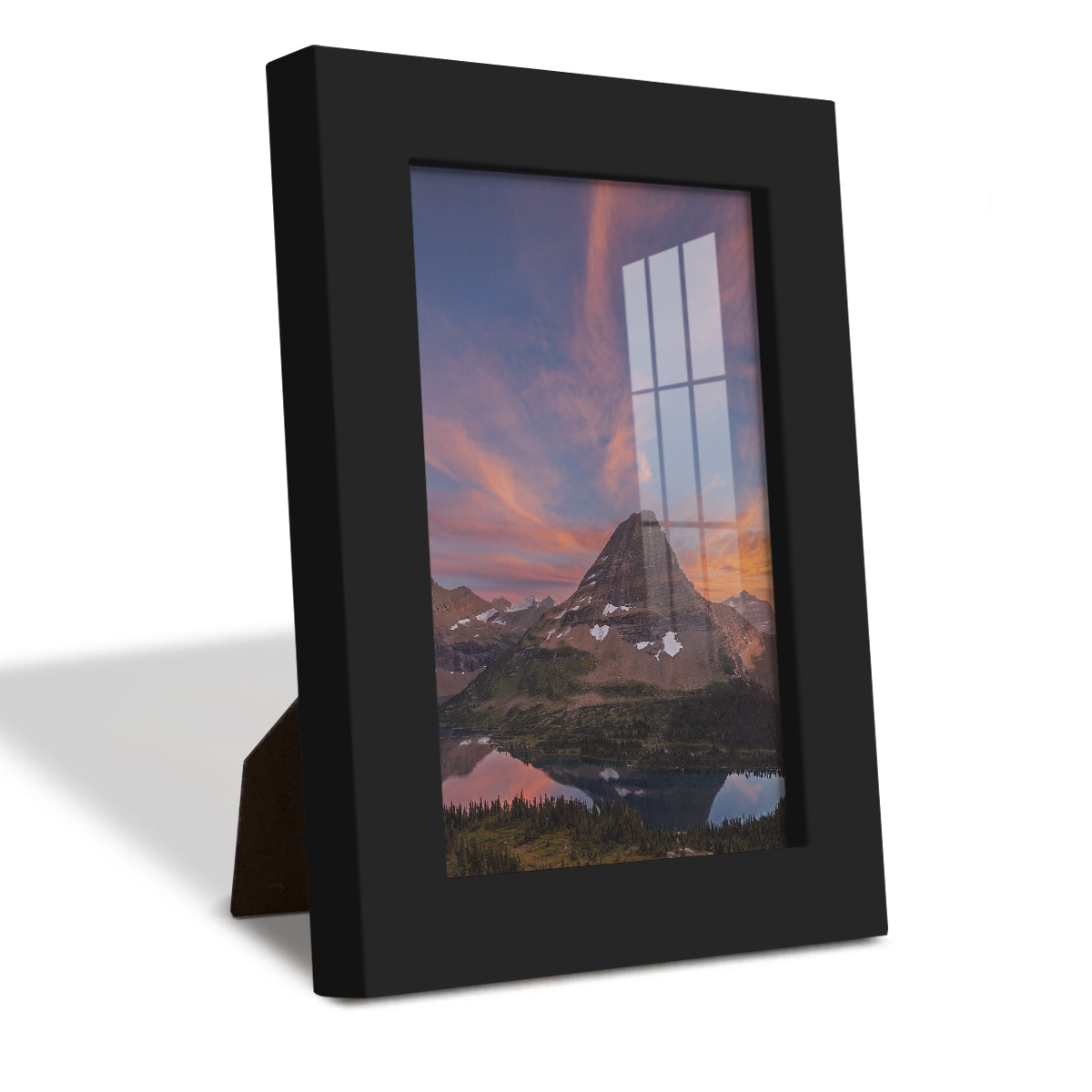 Modern 4 in. x 6 in. Black Picture Frame (Set of 4)