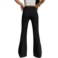 thumbnail image 6 of No Front Seam High Waisted Flare Leggings for Women Bootcut Yoga Pants Soft Black S, 6 of 6