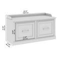 thumbnail image 6 of Bush Furniture Woodland 40W Shoe Storage Bench with Doors in White Washed Maple, 6 of 12