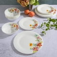 thumbnail image 6 of Gibson Home Ultra Break and Crack Resistant Dinnerware Set, Round: Service for 6 (18pcs), Red Floral, 6 of 7