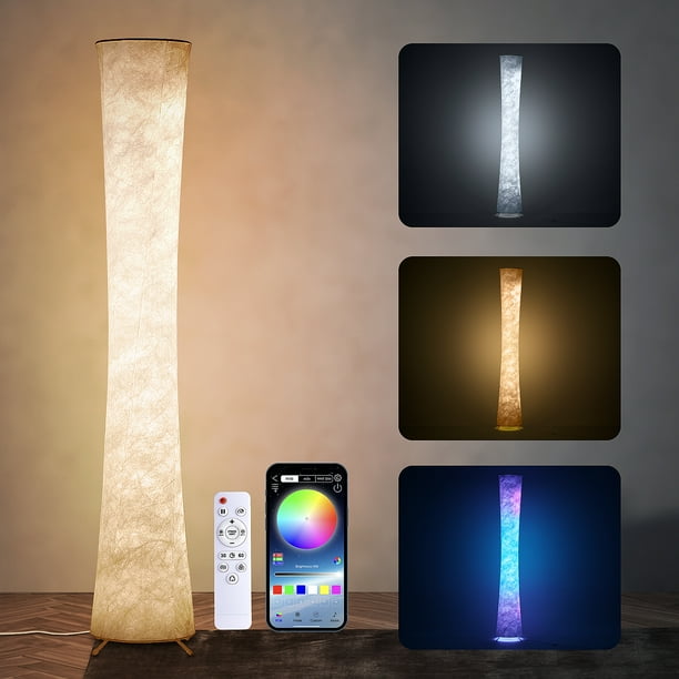 SUNMORY Soft Light LED Floor Lamp, 61'' RGB Color Changing Tall Lamp