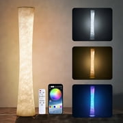 SUNMORY Soft Light LED Floor Lamp RGB Color Changing 61'' Tall Lamp, Smart Standing Lamp With Remote Control and APP Control for Living Room, Bedroom and Game Room
