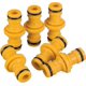 thumbnail image 5 of 6 Pack Double Male Hose Connectors Extender for Join Garden Hose Pipe Tube (Yellow), 5 of 5