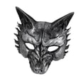thumbnail image 4 of Máscara de lobo de Halloween, accesorio de disfraz de cosplay, tocado de animal creativo para la noche. Argén, 4 of 7