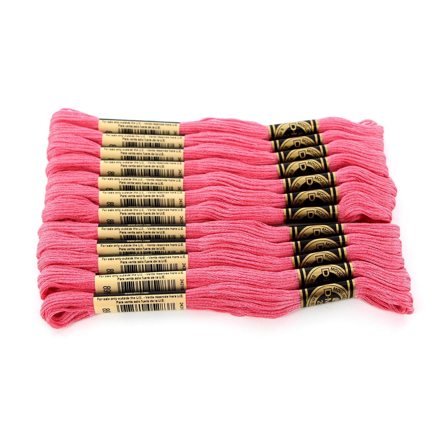 Fil à broder en coton DMC à 6 brins 8m – Rose 6 Brins