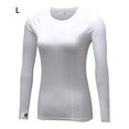 thumbnail image 4 of Jumpingount Camiseta con cuello redondo, ropa interior térmica básica, camisetas cálidas de manga larga, camiseta transpirable, ropa térmica agradable Prendas para la parte del cuerpo Blanco L Jumpingount AP013225-03, 4 of 6